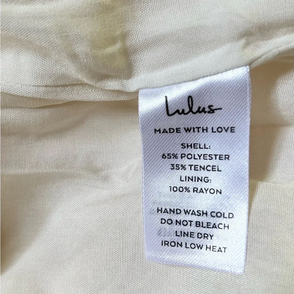 NWT - Lulus Elegant Cream Lace Cropped Pants Size Medium - Picture 6 of 6